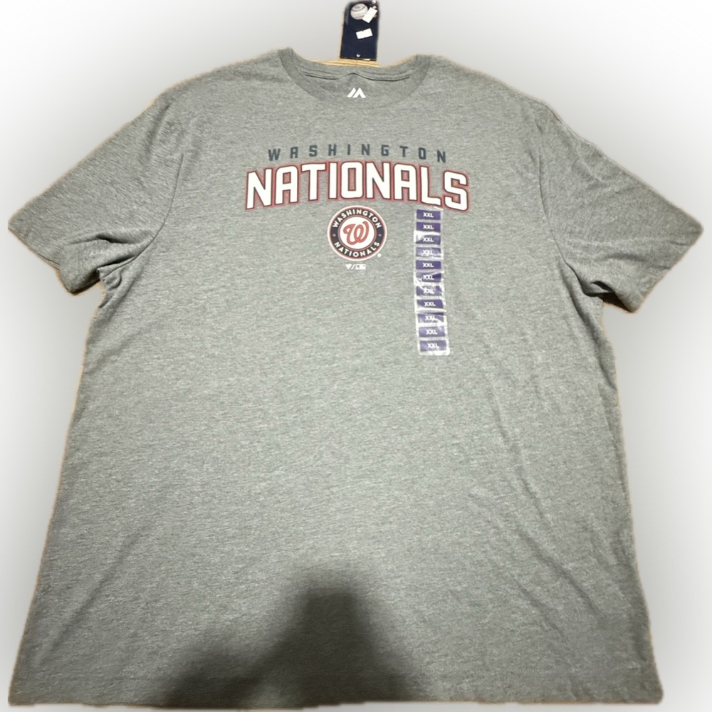 Majestic Gray Washington Nationals T-Shirt